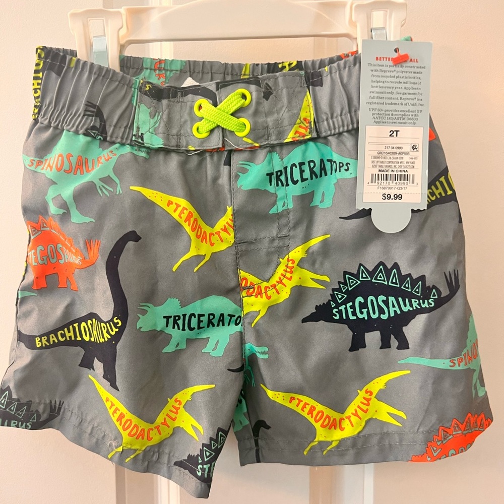Nwt boys dinosaur bathing suit
